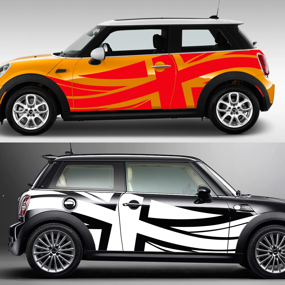 Car Body Side Stickers Auto England Flag Decal For Mini Cooper R56 R57 R58 R50 R52 R53 R59 R61 Countryman R60 F60 F55 F56 F54