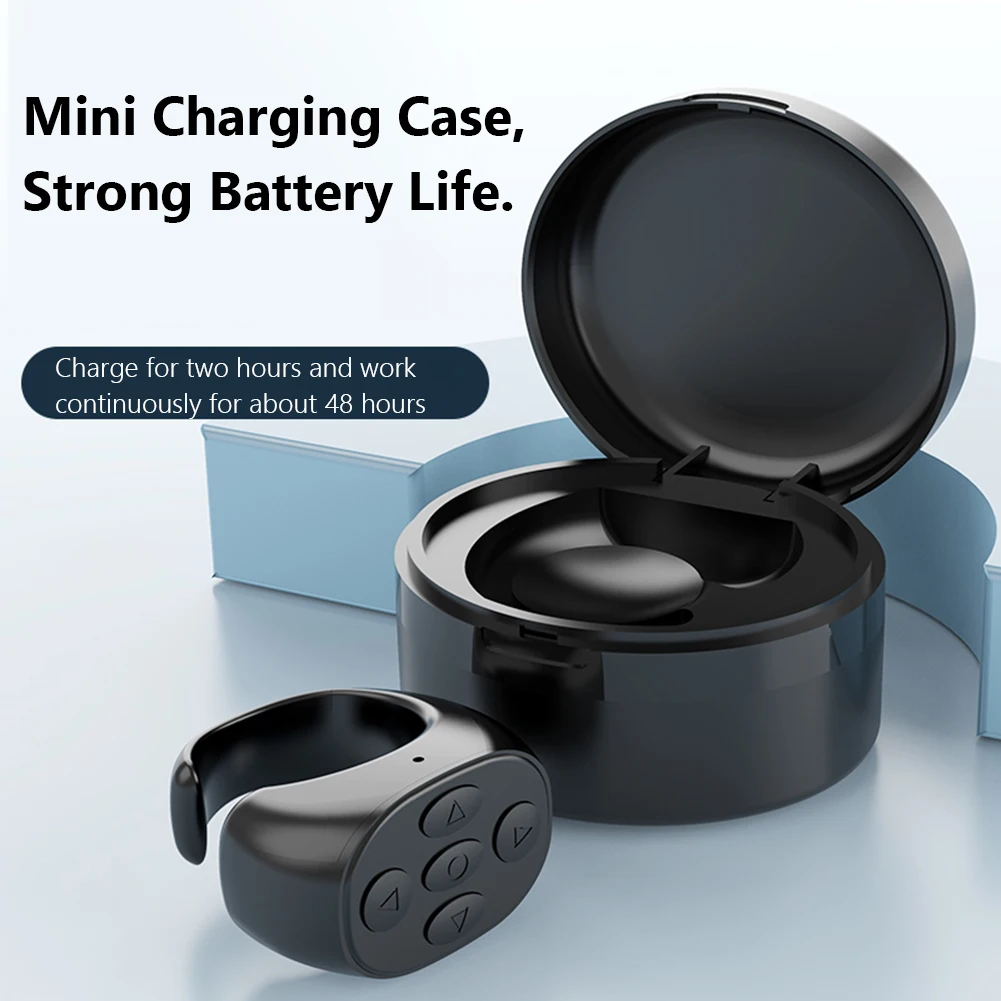 Fingertip Remote Control Ring For Tik-Tok Bluetooth Buttons Portable Mobile Phone Selfie Timer Page Turner Controller Flipping