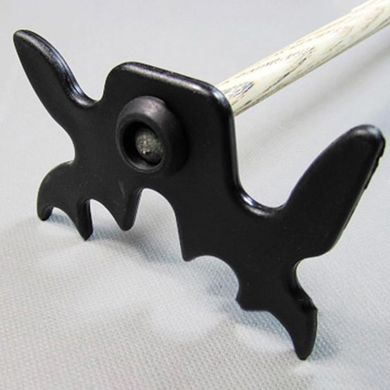 Snooker Billiards Cue Rack Bridge Head Billiards Cross Antlers Rod Holder Accessories Black Moose Head Bridge for Pool Cue