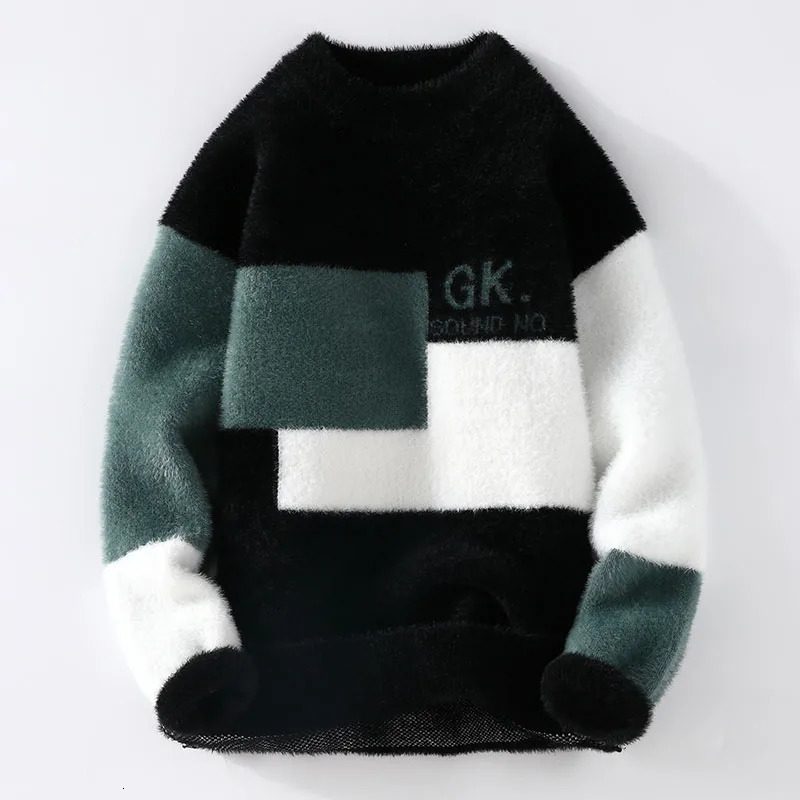 Sweaters men Winter Letter pattern thick sweater Student youth sweaters autumn Mens wool pullovers full size S3XL 241111