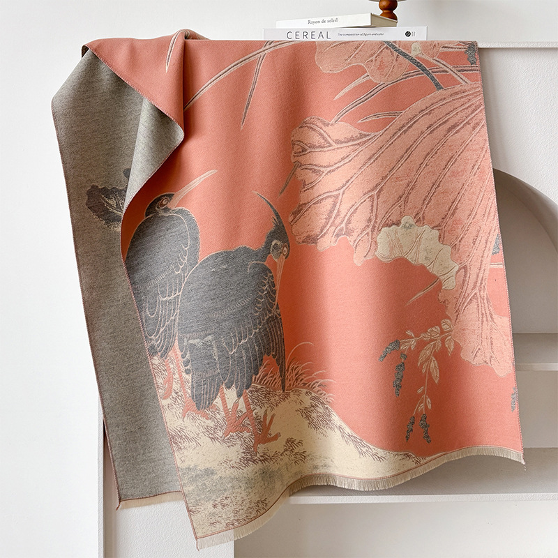 New Women's Forest Series Autumn and Double sided Cashmere Imitation Scarf, Warm Shawl