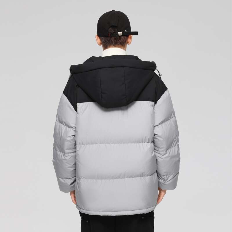2024 Autumn Winter New Jacket Men's Solid Color Hooded Loose And Warm 90 White Duck Down Couple's Style