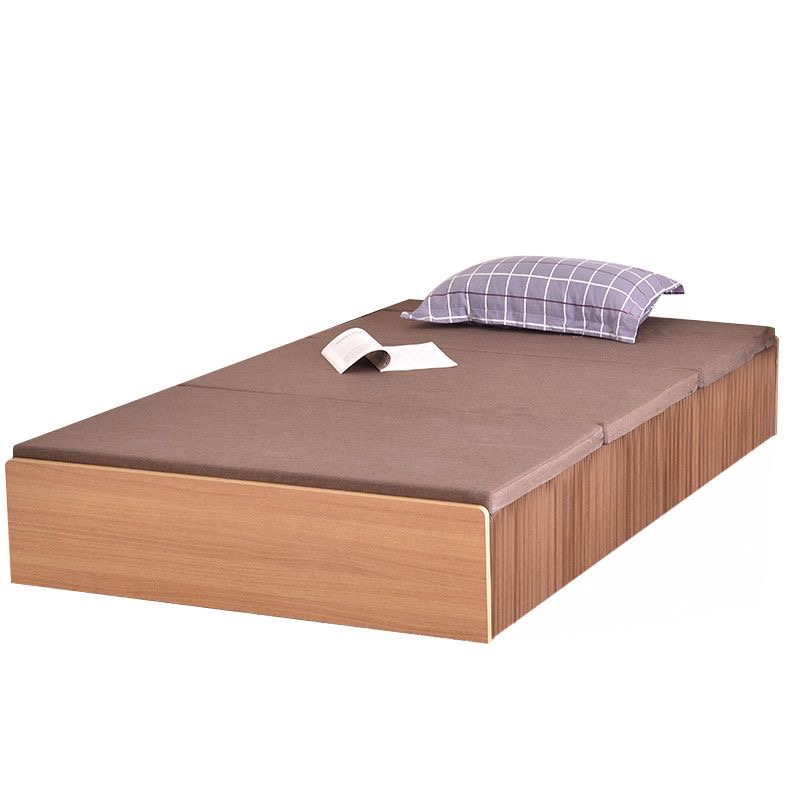 Multifunctional Kraft Paper Folding Bed 120x210cm for Invisible Office Lunch Break Bidden Bed with Thick Memory Foam Mattress