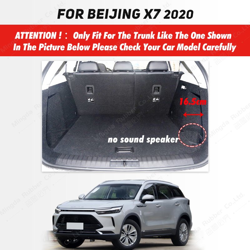 Auto Full Coverage Trunk Mat For BEIJING-X7 2020 Leather Car Boot Cover Pad Cargo Liner Interior Protector Accessories b5356