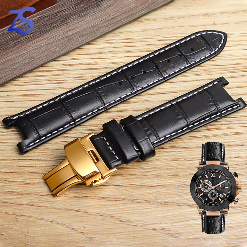 Top Layer Cowhide Genuine Leather for GC 22*13mm 20*11mm Notched Watch Strap High Quality Senior Waterpoor Watchband
