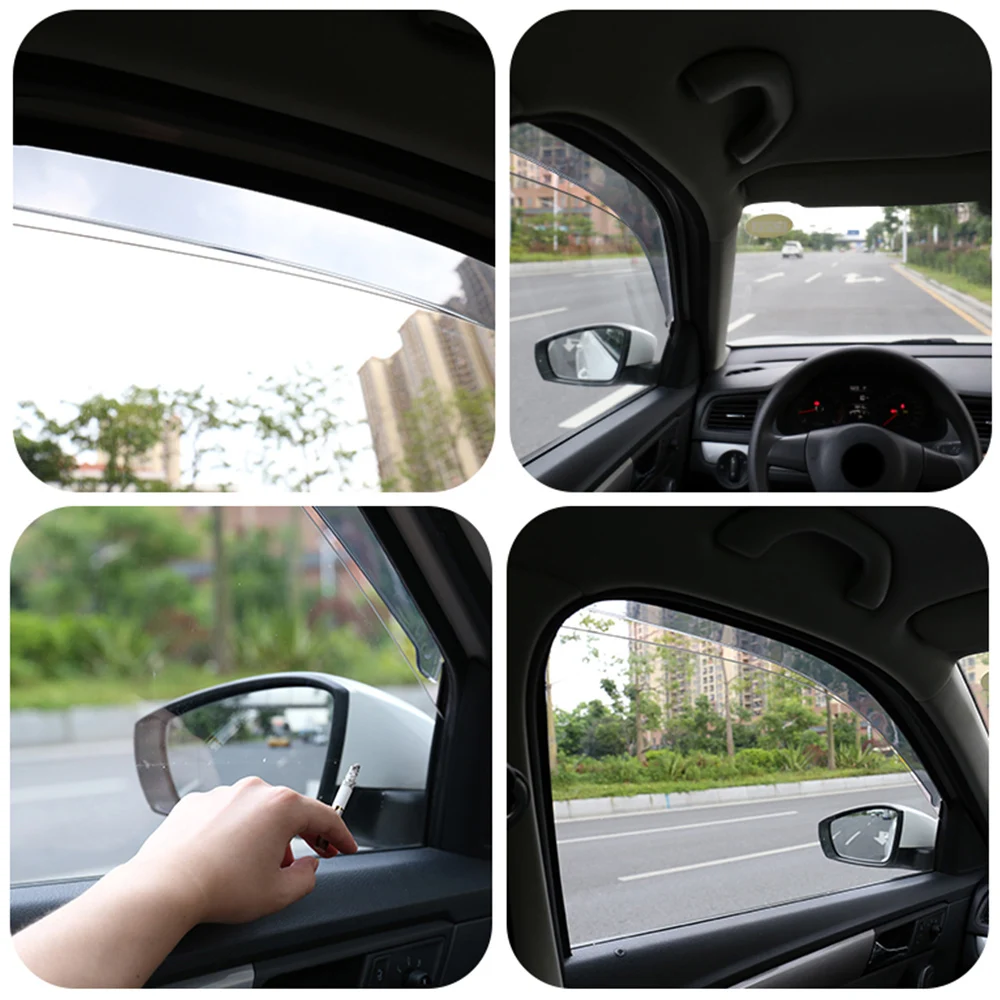For V90 2017-2022 Car Window Sun Rain Shade Visor Shield Shelter Protector Cover Frame Sticker Exterior Accessories