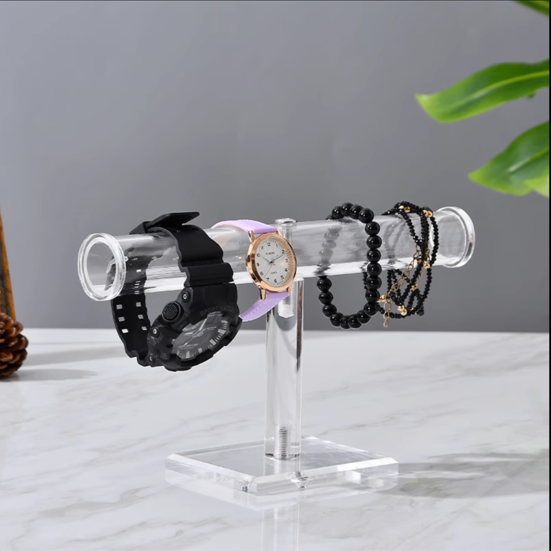 Clear Acrylic Bracelet Holder Stand Jewelry Display Organizer Shelf for Necklaces and Bracelets Jewelry Packaging & Display