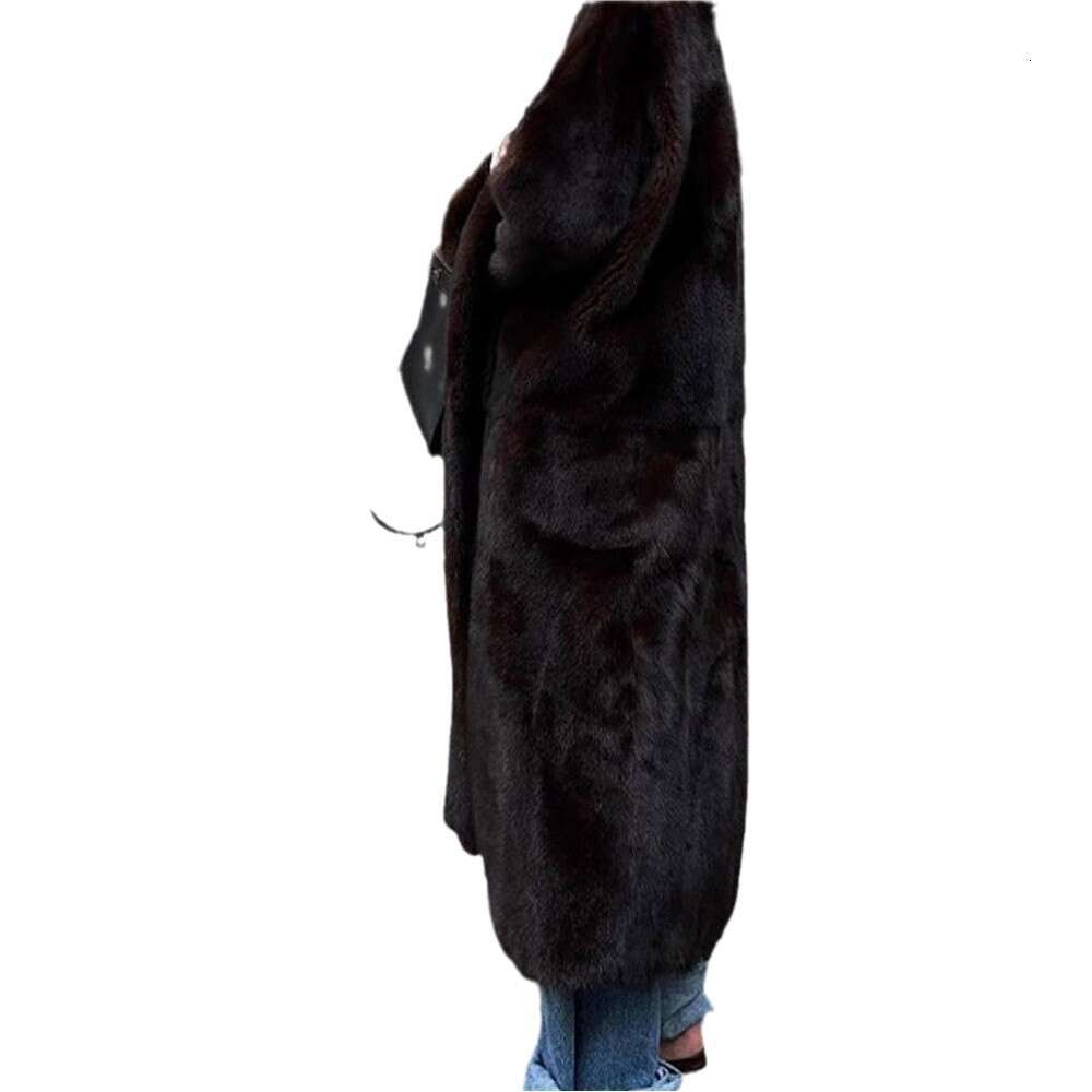 shanshi fur coat women autumn winter new solid color jacket long mink fur warm comfortable fashionable and casual