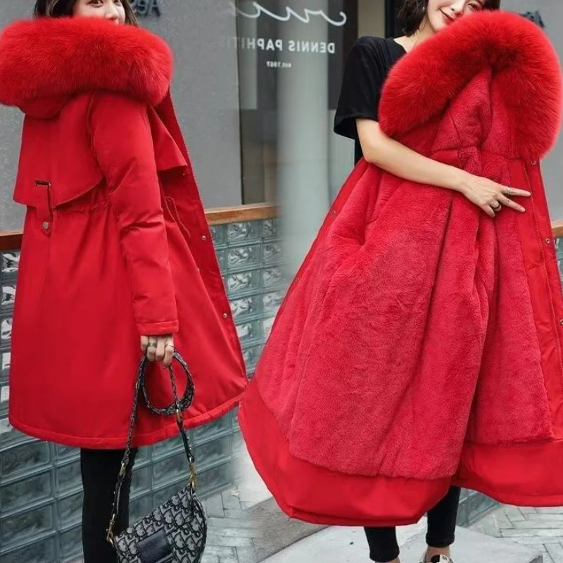 Womens Winter Jacket Hodded Fleece Padded Casual Loose Windbreaker Office Lady Matching In Coats Jackets Outerwear 241111