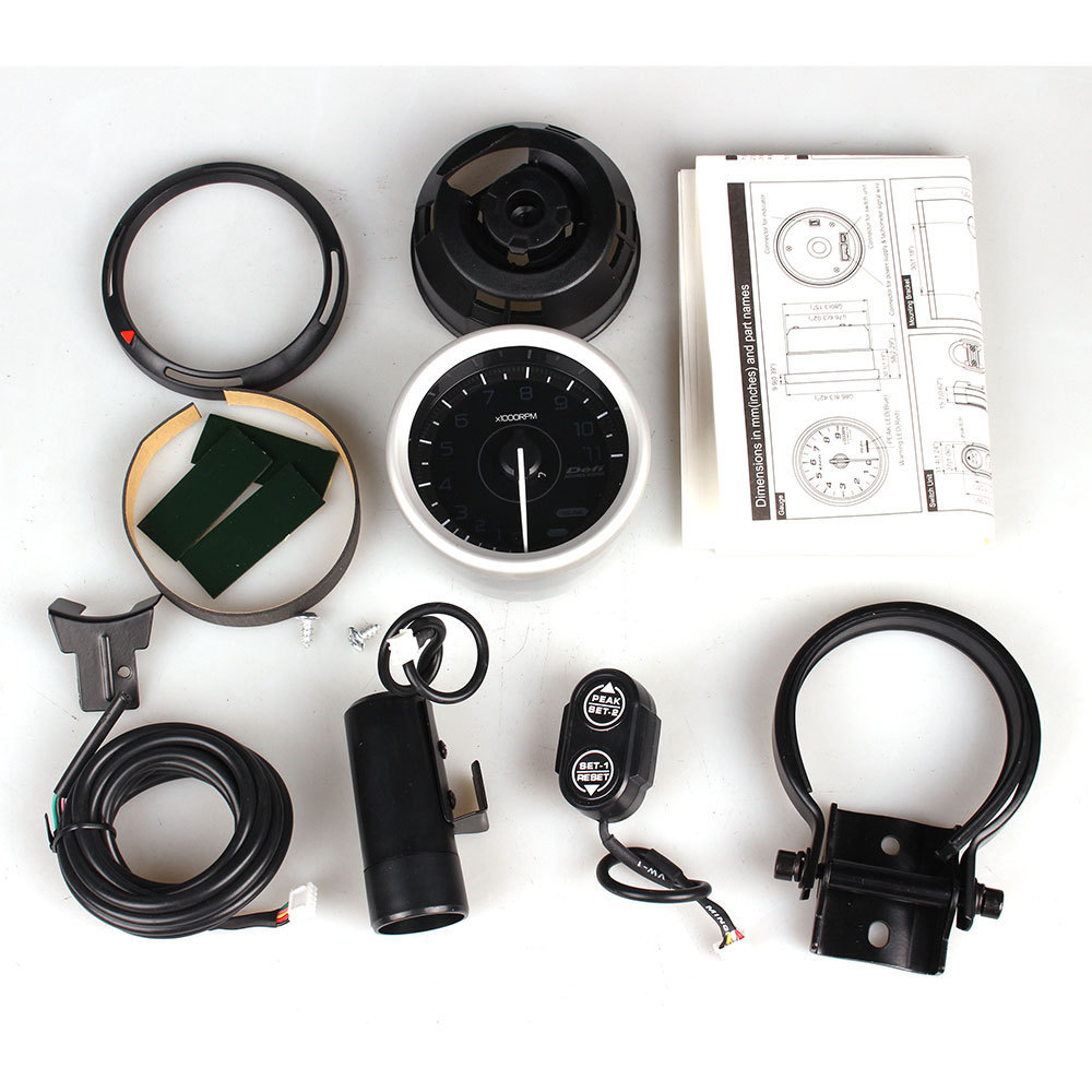 Defi A1 Tachometer 80mm 7 Colors 0-11000 RPM Car Gauge High Speed Stepper Motor with Shift Light and Peak Warning