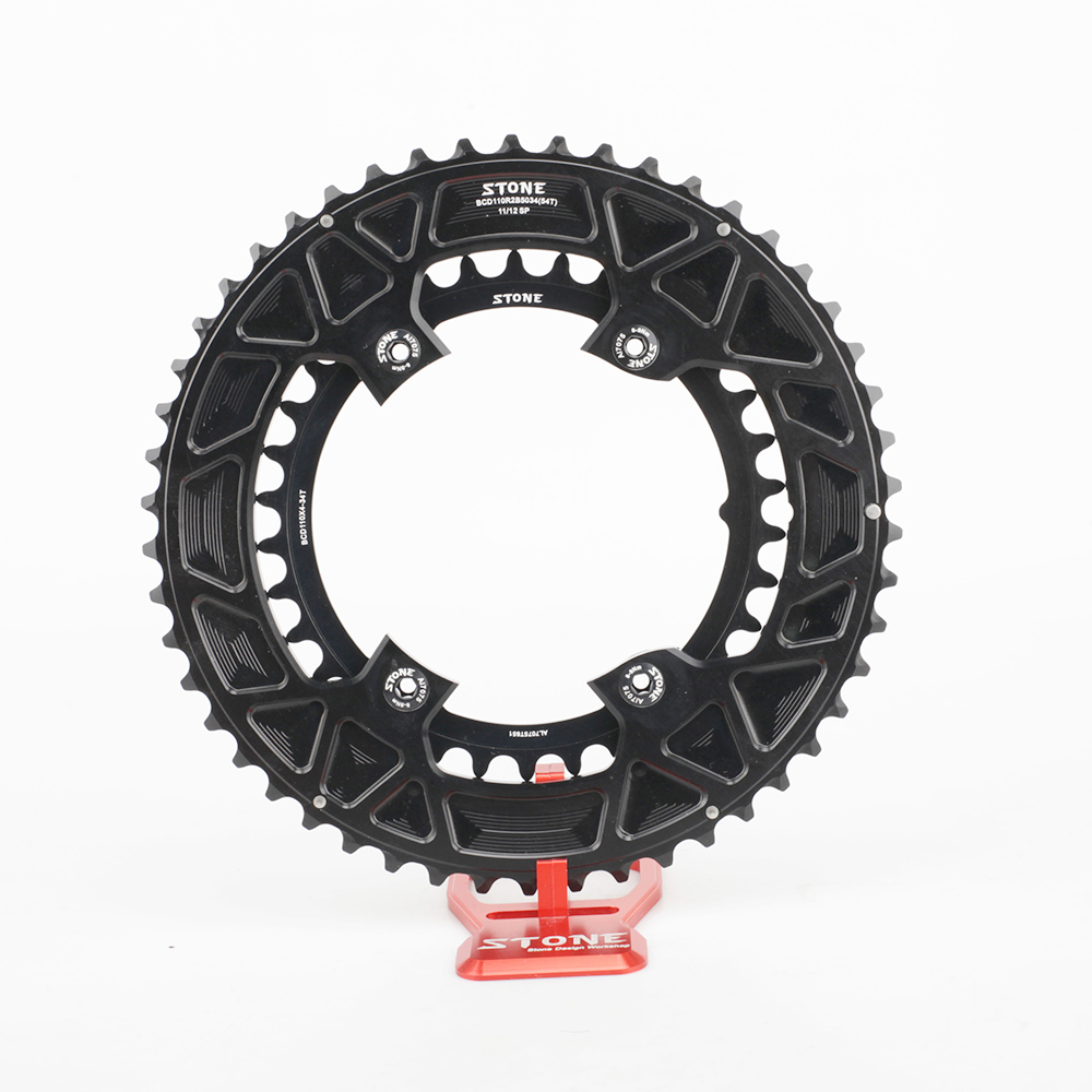 STONE Double Chainring BCD 110mm 4 Bolts for 105 R7100 Ultegra R8100 R9200 Dura Ace Road Bike Chainwheel Chain Ring