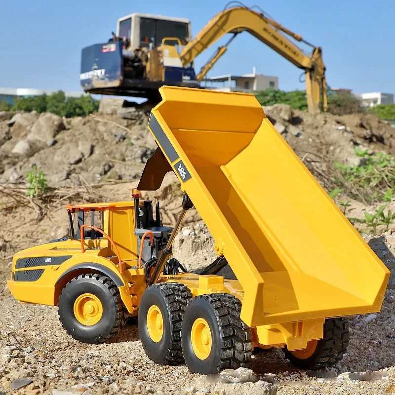 Free shipping Electric/RC Large RC truck 1 20 Double E E591 A40G Rc Dumper Cars Trucks Remote Control Tractor Articulated Dump Engineering Car toys