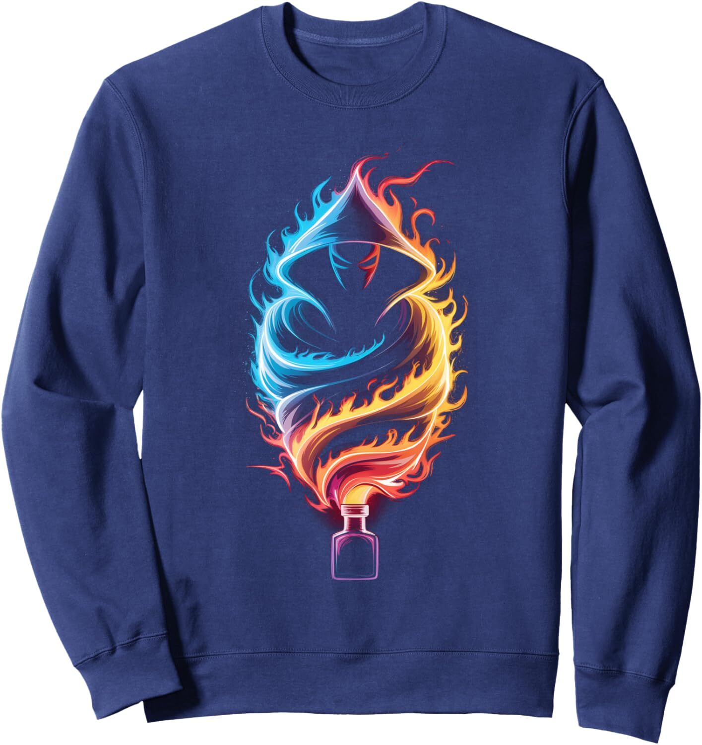 Long Sleeve Shirts for Men sweatshirt Fire Design Cool Flames Graphic Drawing Art Graphic Tees Sweatshirt T shirt Tee Streetwear Casual tops clothes