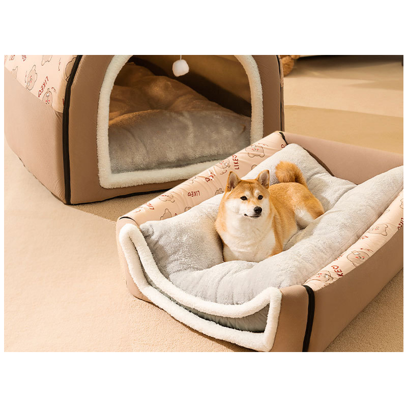 Large dog winter warm house removable bed four seasons large dog house type cat kennel pet supplies