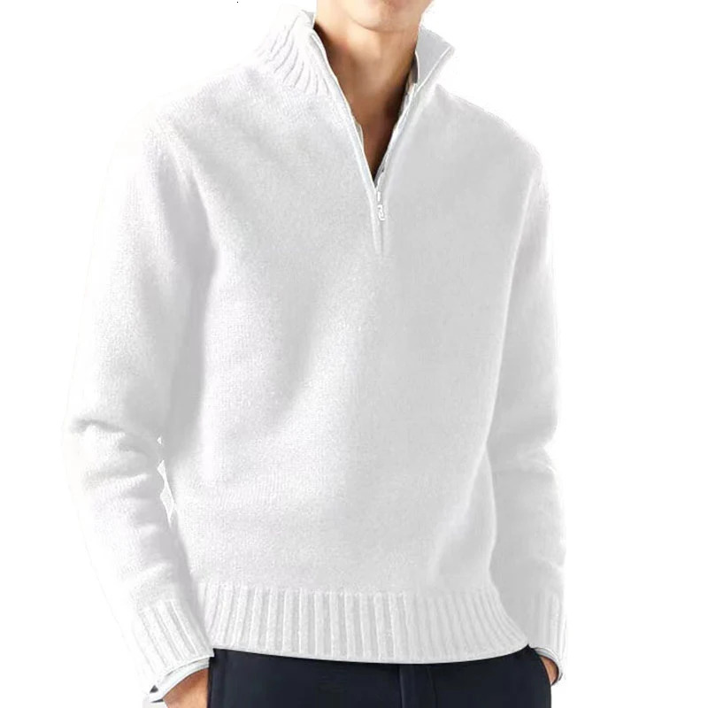 Autum Men Turtlenecks Sweaters Knitwear Pullovers Solid Color Long Sleeved Sweater Male Casual Daily Warm Coats 241111