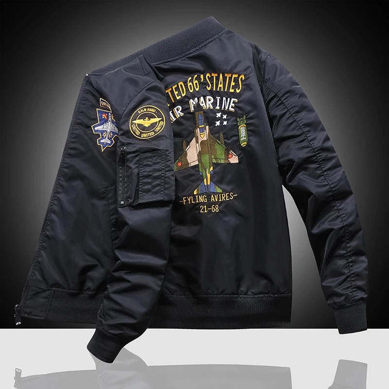 Ma-1 American Overalls Pilot Autumn And Winter Thickened Baseball Uniform Trendy Coat Mens Military Fan Jacket Men 240327