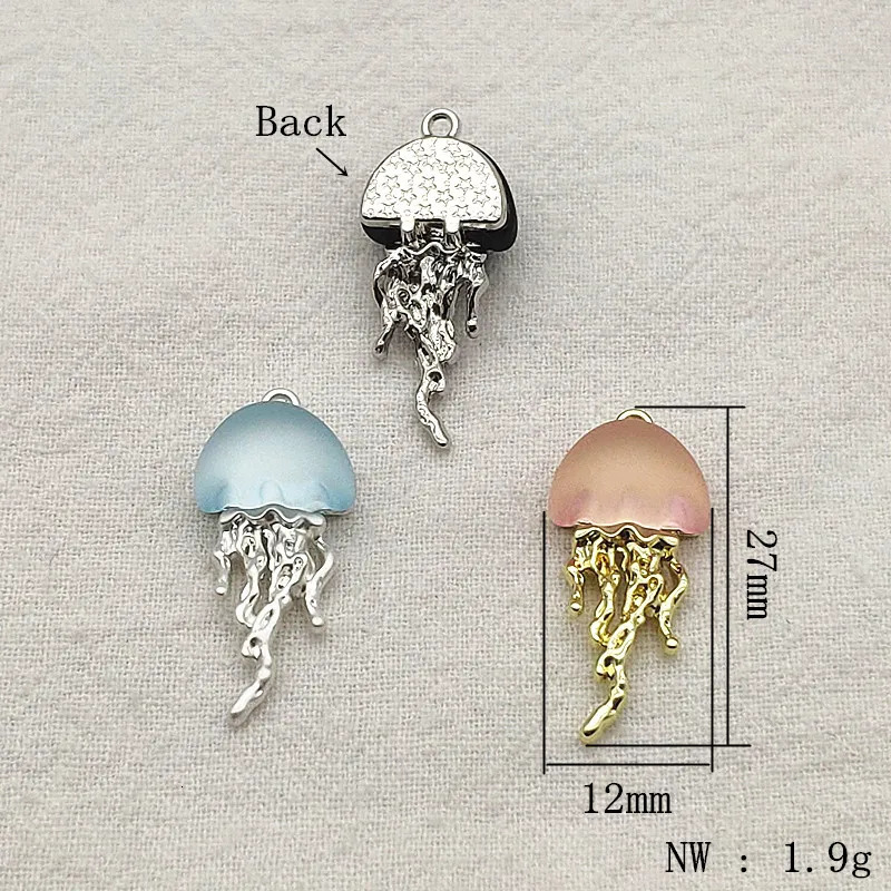 incoming 27mm 100 pieces of zinc alloy jellyfish shaped charm used for handmade necklace/earring DIY parts jewelry discovery and components 241108