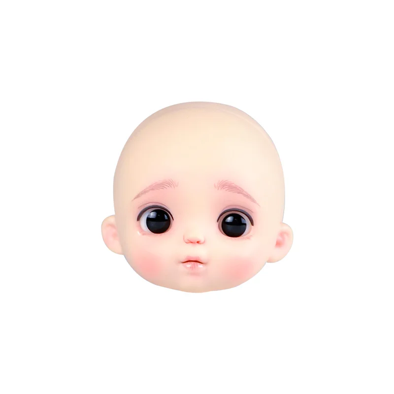 Ob11 Whole Head Makeup With Glass Eyes for Obitsu Joint Doll Head Boys and Girls Toys 1/12 BJD Head Accessories