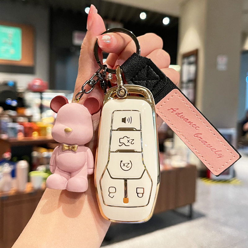 Car Key Case Cover for Ford 2016 Lariat F150 for 2016 2017 Ford Explorer 2016 Ford Explorer Platinum Mustang 2016 Lincoln MKC