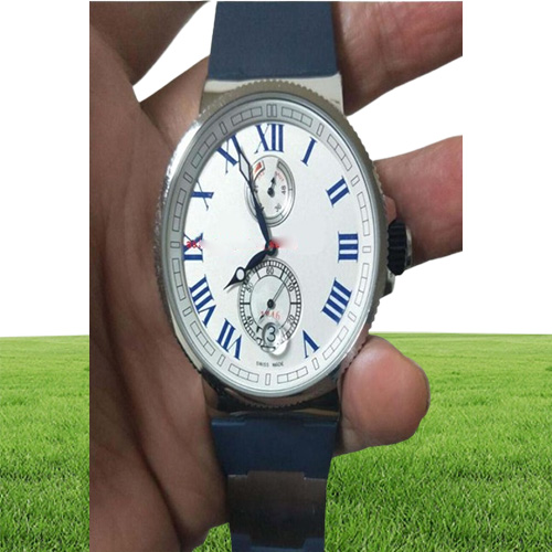 Topselling 2 styles UN men Wristwatches New Marine Manufacture Rome digital 26667343 Auto Date 45 mm white dial mechanical Auto