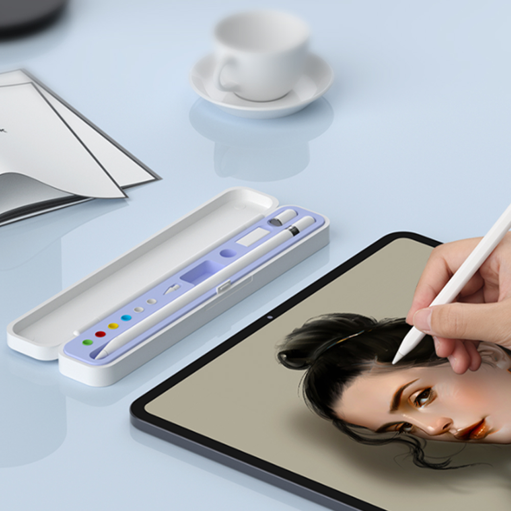For Apple Pencil Box 1/2 ipad Pencil Case Touch Pen Cover Portable Holder Nib Tips Storage Box Case iPencil Accessories stylus