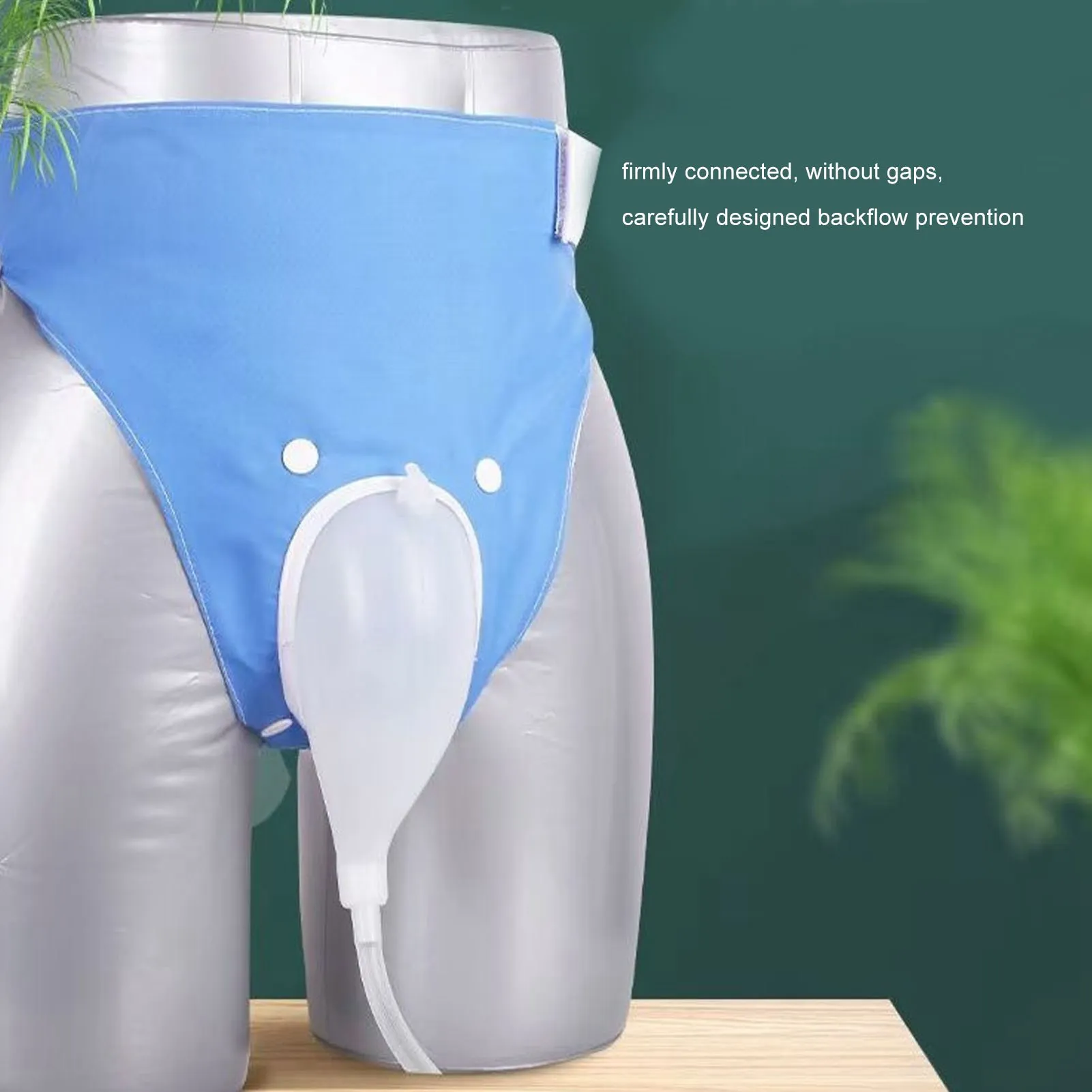 Men Wearable Urine Drainage Bag Silicone Urinal Collector Pee Holder with Catheter 1000ML 2000ML for Male Incontinence Bedridden