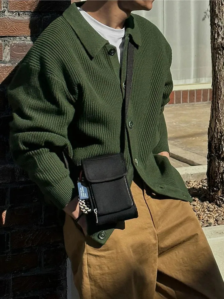 Mens Sweaters Cardigan Autumn Winter Knitted Sweater Coat Men Clothing Korean Stylish Man Streetwear Casual 241111