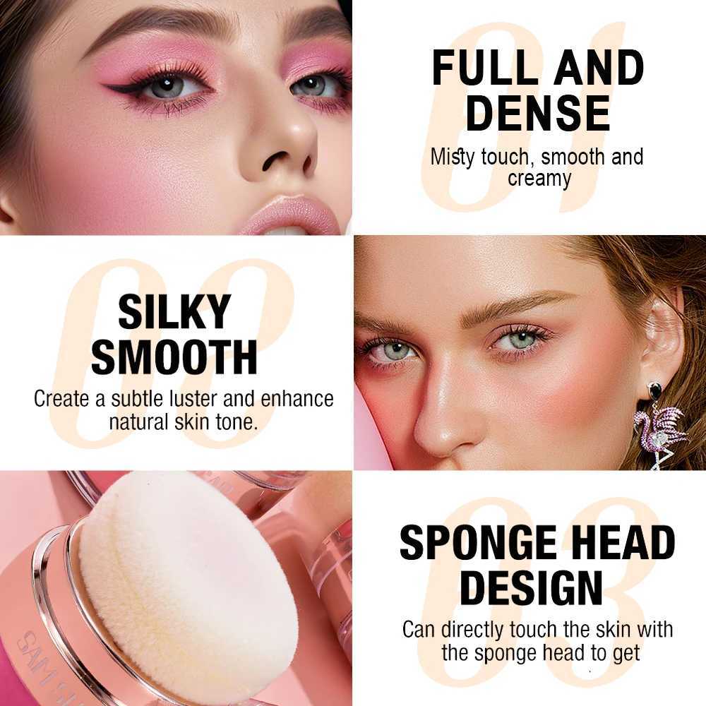 SAM SUGAR 6 color Air Cushion Blush silky smooth matte eye shadow with an Easy to use Puff for Mushroom Head Loose PowderXJ241111