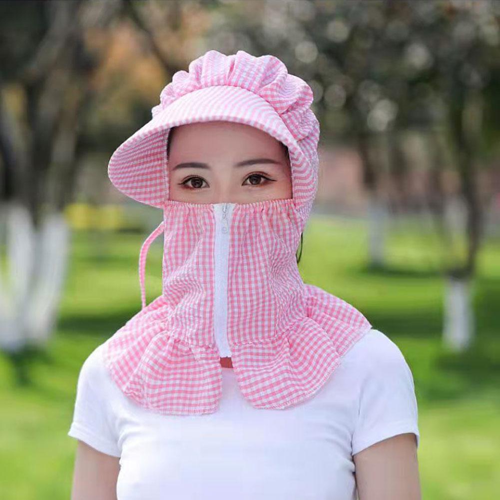Female Cover Face Breathable Sun Big Cycling All-match with Summer Anti-ultraviolet Sunhat Hat Rim H5A9