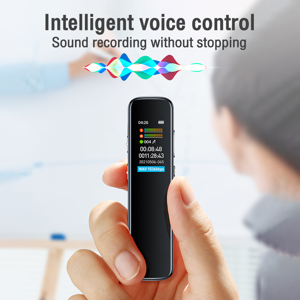 Mini Portable Voice Activated Recorder MP3 Player Telephone Audio Recording With Mic Digital Voice Recorder Dictaphone 1536KBPS