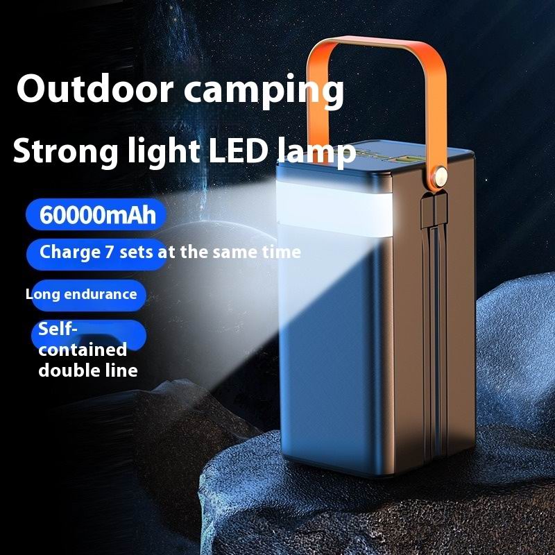 120W large capacity 60000 mAh super fast power bank outdoor camping live broadcast mobile power bank for iPhone 15 Xiaomi Huawei Samsung Laptop Notebo