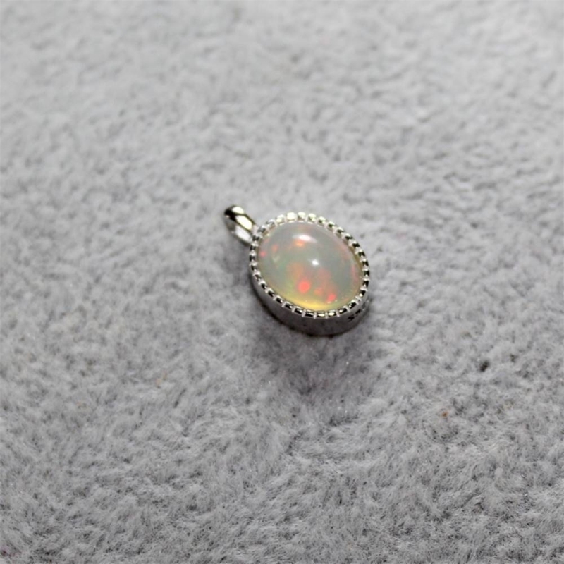 925 sterling silver AKAC natural opal size approximately 6 * 8mm 241108