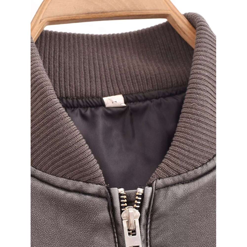 shanshi leather jacket women autumn new women's washed faux leather pilot jacket for women