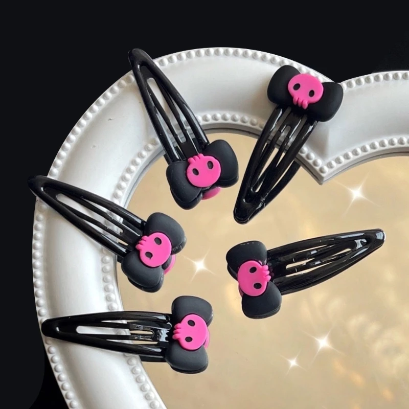 new Skull 2025 Hairpin Bows Barrettes Hairpin Skull Bobby Pin Bows Hair Clip Bows Hairpin JK Hair Clip Jk Hair Accessories