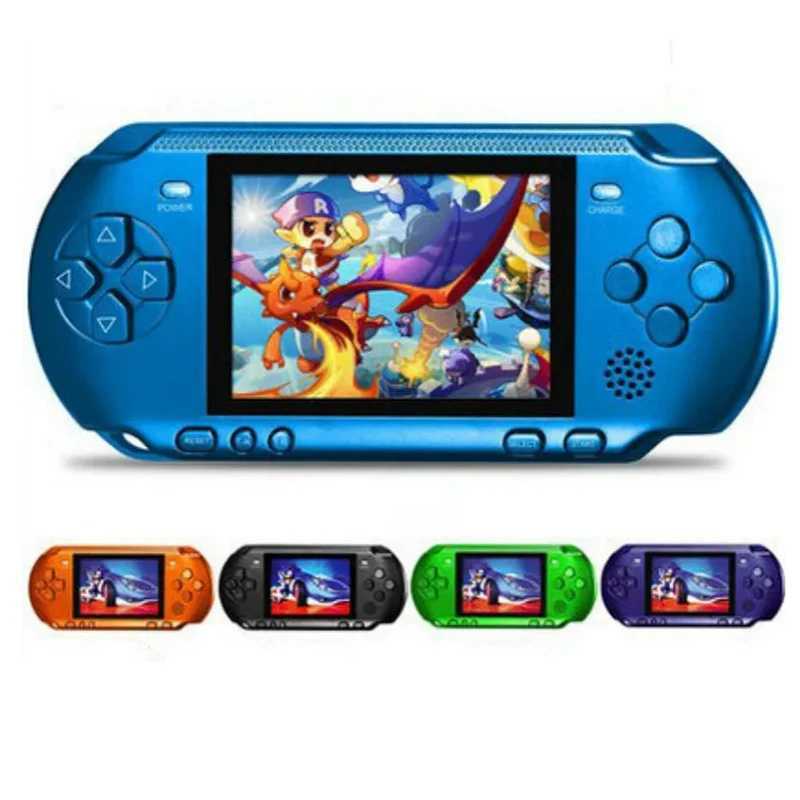 Portable Game Players 3 Portable 16 Bit Retro PXP3 Slim Station Video Games Player Handheld Game Console 2pcs Game Card built-in 156 Classic Games z24