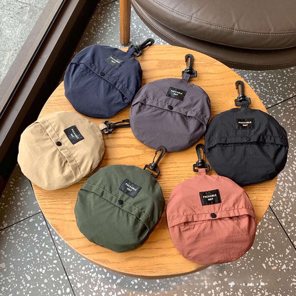 Women Men Fisherman Hat Flat Top Round Men Bucket Hat Sunscreen Breathable Waterproof Foldable Easy Storage Bucket Hat Headwear
