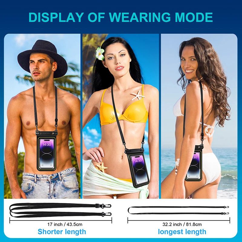 HAISSKY New Float Waterproof new Phone Bag For iPhone 2025 15 14 13 12 11 Pro Max 14 Plus XR Universal Crossboday Swim Storage Pouch Case