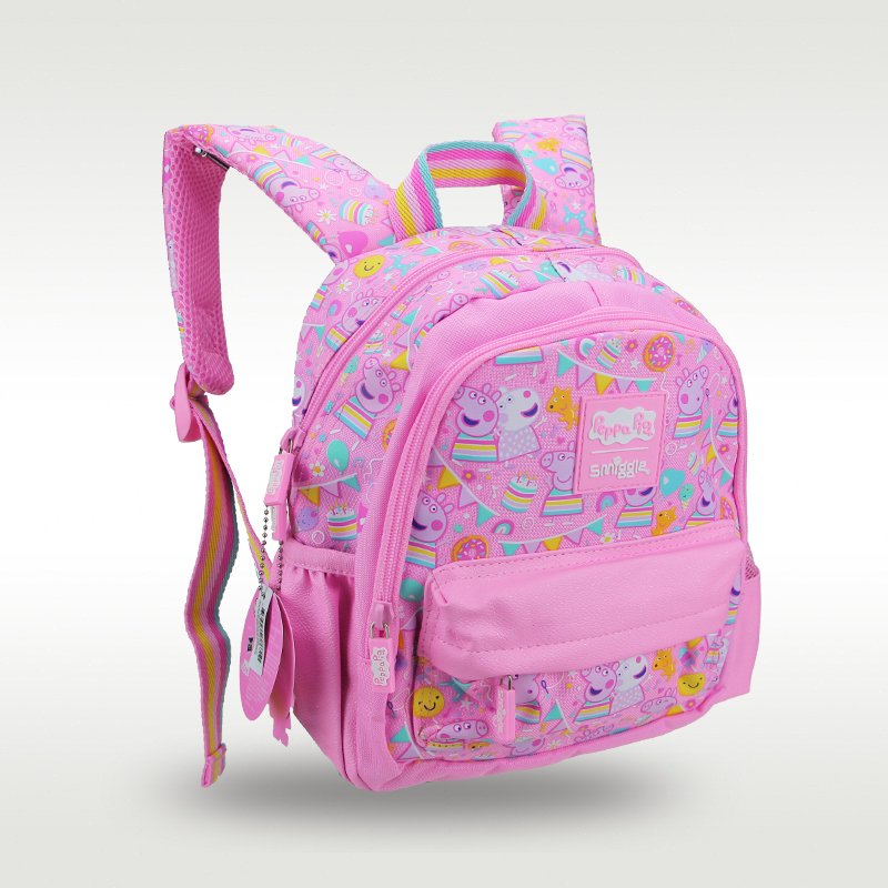 australia original Smiggle hot-selling children's schoolbag girl pink cute piggy schoolbag kindergarten backpack q6eJ#