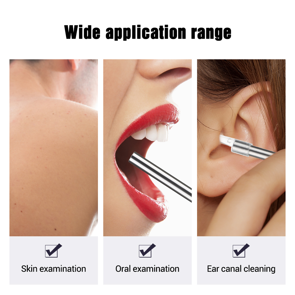 3.5mm Visual Ear pick with LED HDEndoscope Otoscope Ear Canal Cleaning Earwax Cleaning Oral Exam Support Android System Computer