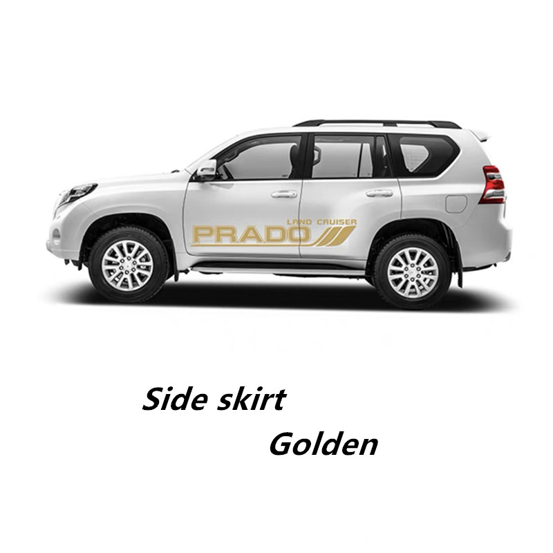 2PC Car Styling For Toyota Land Cruiser Prado 150 120 100 Car Door Side Stickers Auto Styling Tuning Decorative Decals For Prado