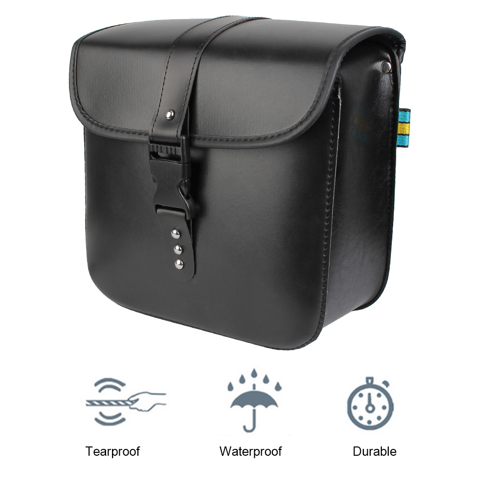 Retro PU Leather Motorcycle Saddlebag Saddle Bags Pouch Storage Case Side Luggage Tank Suitcase Waterproof Motorbike Accessories