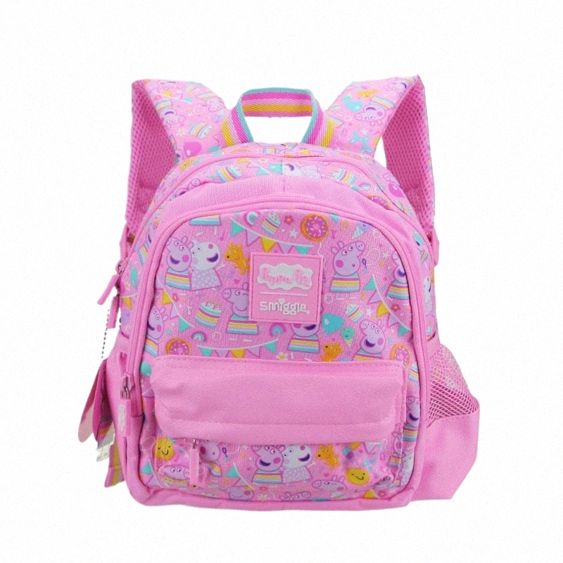 australia original Smiggle hot-selling children's schoolbag girl pink cute piggy schoolbag kindergarten backpack q6eJ#