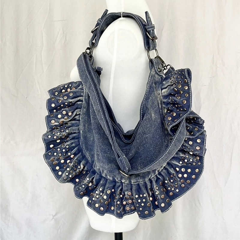 Autumn/Winter Vintage Bag Spicy Girl Style Crossbody Bag Design Large Capacity Tote Single Shoulder Underarm Bag 241115