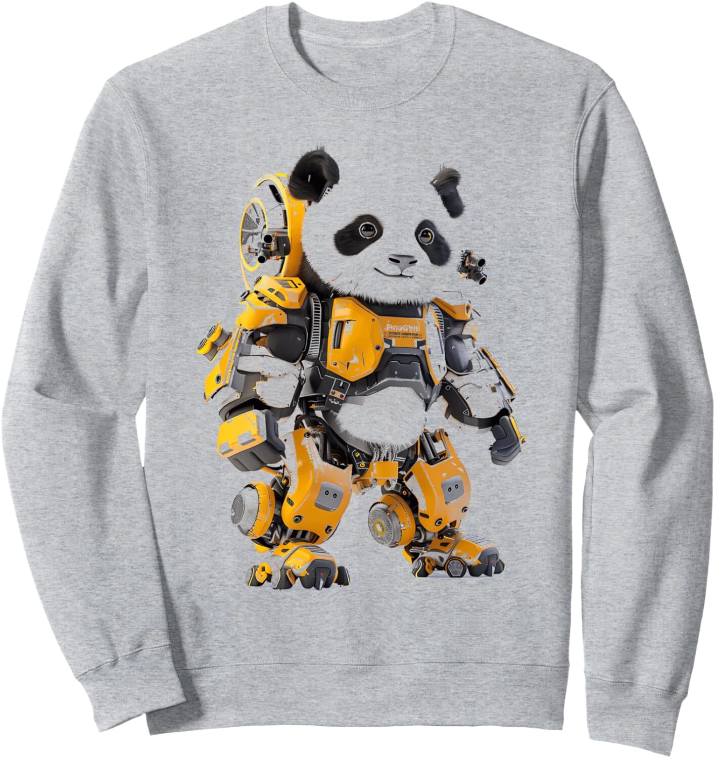 Long Sleeve Shirts for Men sweatshirt Panda Bear Robot Cyborg Mech Suit Android Gift Sweatshirt T shirt Tee Streetwear Casual tops clothes