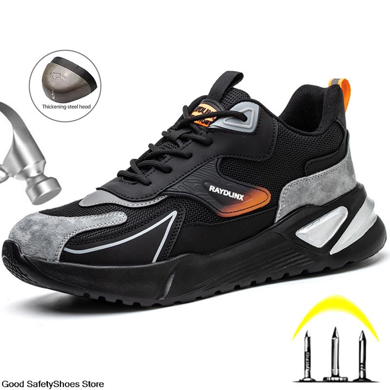 Sneakers Breathable Steel New Toe Anti-Smash Protective Work Men Women Indestructible Shoes Safety Boots 1249
