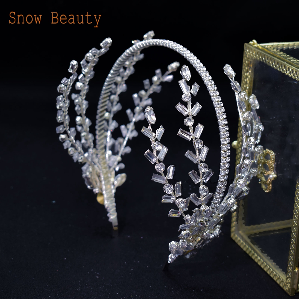 DZ030 Bridal Hair Accessories Wedding Head Jewelry Bride Headpiece Hair Jewellery for Women Tiara Baroque Headband Head Piece