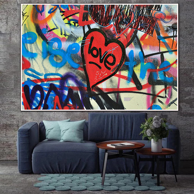 Large Size Banksy Artwork Canvas Posters and Prints Funny Character Graffiti Street Art Wall Pictures for Modern Home Room Decor