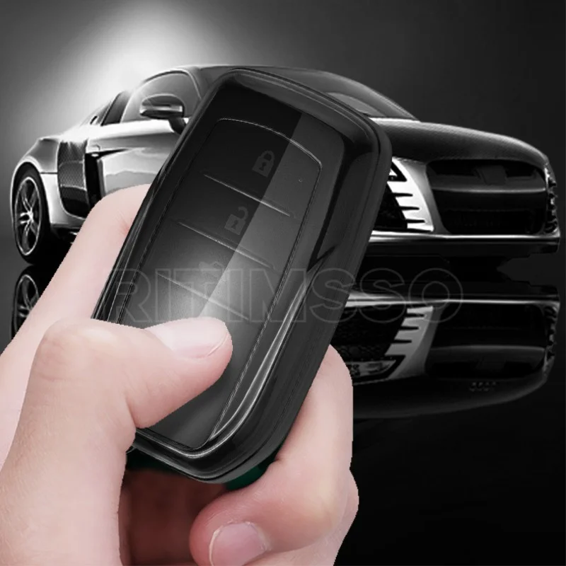 New Arrival Soft Tpu Car Key Case Cover For Toyota CHR Hilux Fortuner Land Cruiser 200 Camry Corolla Crown RAV4 Highland