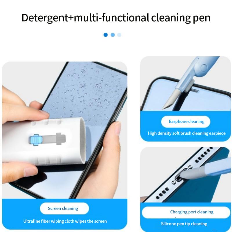 7 In 1 Airpods Cleaner PC Keyboard Cleaning Kit Phone Screen Bluetooth Headphones Cleaning Laptop Tablet Cleaning Brush Tools