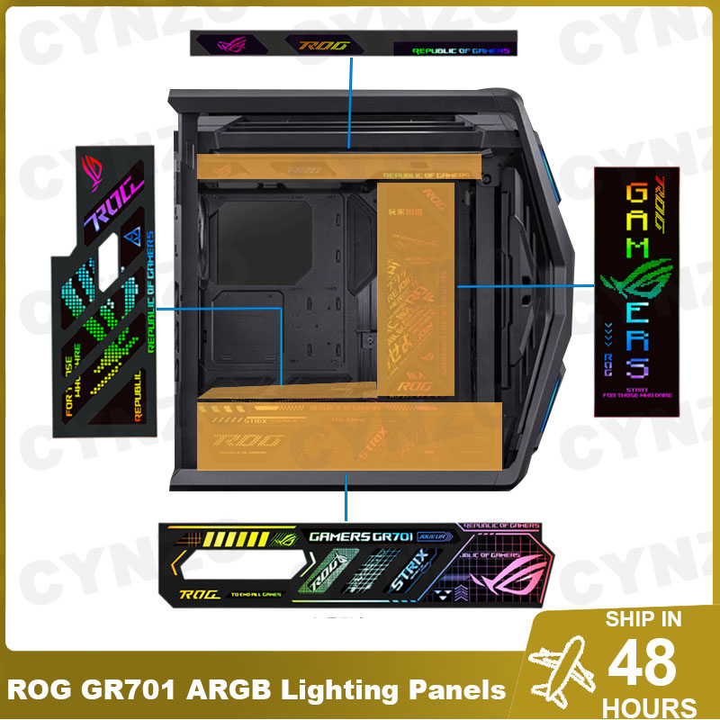 DIY ARGB Lightboard Kit for Asus GR701 Chassis,ROG HYPERION Gamer Cabinet Laser Lighting Panels,MOD Refit Plate 5V AURA SYNC